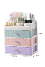 Living and Home 4 Tier Cosmetic Storage Makeup Organizer Box for Dresser Bathroom Bedroom - thumbnail 4