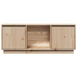 Berkfield Home TV Cabinet 110.5x35x44 cm Solid Wood Pine in Light Tan - thumbnail 5