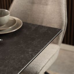 Furniture To Go Heaven Dining Table with Ceramic Black/White/Brown/Grey Top 135cm in Black - thumbnail 7