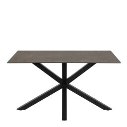 Furniture To Go Heaven Dining Table with Ceramic Black/White/Brown/Grey Top 135cm in Black - thumbnail 2