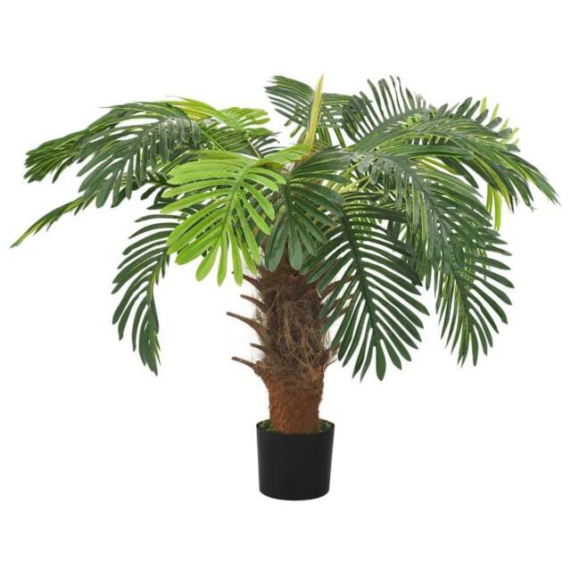 Berkfield Home Artificial Cycas Palm with Pot 90 cm Green - image 1