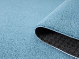 Desire Rugs Comfy Washable Low Pile Living Room Area Rug - Anti-Slip Felt Backing in Blue - Size: 100 cm diameter - thumbnail 3