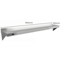 Monstershop 2 x KuKoo Stainless Steel Shelves 1940mm x 300mm in Silver - thumbnail 3