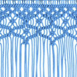 Berkfield Home Macrame Curtain Blue 140x240 cm Cotton - thumbnail 4