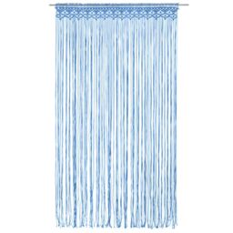 Berkfield Home Macrame Curtain Blue 140x240 cm Cotton - thumbnail 2