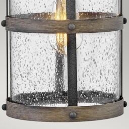 Netlighting Hinkley Lakehouse Outdoor Wall Lantern Aged Zinc with Driftwood Grey IP44 - thumbnail 3