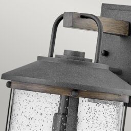 Netlighting Hinkley Lakehouse Outdoor Wall Lantern Aged Zinc with Driftwood Grey IP44 - thumbnail 2