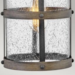Netlighting Hinkley Lakehouse Outdoor Wall Lantern Aged Zinc with Driftwood Grey IP44 - thumbnail 4