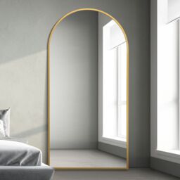 "MirrorOutlet Gold Framed Arched Leaner/Wall Mirror 75"" X 47"" (190CM X 120CM) - Size: 1 Pack" - thumbnail 6