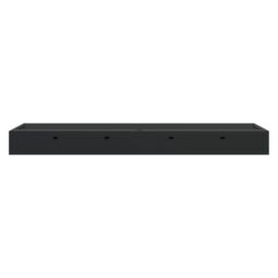 Berkfield Home Wash Basin 120x46x11 cm Mineral Cast/Marble Cast Matt Black - Size: 120 x 46 x 11 cm - thumbnail 6