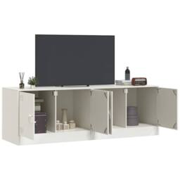 Berkfield Home TV Cabinets 2 pcs White 67x39x44 cm Steel - Size: 67 x 39 x 44 cm - thumbnail 3