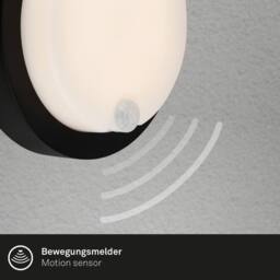 BRILONER Black Sensor 4W Battery Powered LED Outdoor Wall Light - thumbnail 7