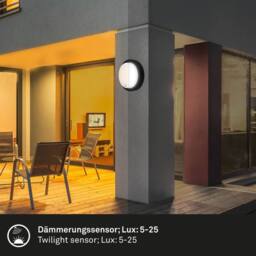 BRILONER Black Sensor 4W Battery Powered LED Outdoor Wall Light - thumbnail 9