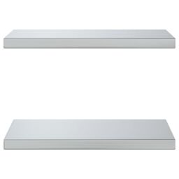 Berkfield Home Wall Shelves 2 pcs 50x30x3 cm Silver Stainless Steel - Size: 50 x 30 x 3 cm - thumbnail 5