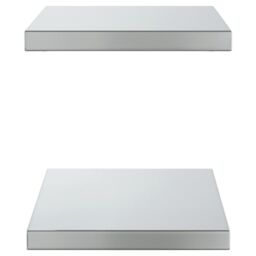 Berkfield Home Wall Shelves 2 pcs 50x30x3 cm Silver Stainless Steel - Size: 50 x 30 x 3 cm - thumbnail 6