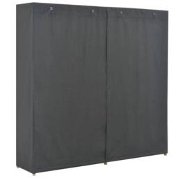 Berkfield Home Wardrobe Grey 200x40x170 cm Fabric - Size: 200 x 40 x 170 cm - thumbnail 3