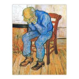 Artery8 Van Gogh Framed Wall Art Print At Eternitys Gate Sorrowing Old Man in Brown - Size: A4 - thumbnail 3