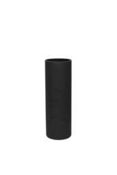 KDMD Matt Black Glass Cylinder Vase 30cm - thumbnail 1