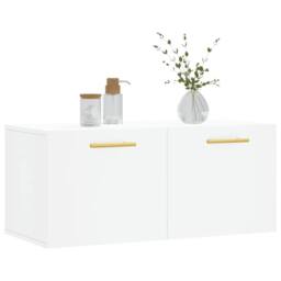 Berkfield Home Wall Cabinet White 80x36.5x35 cm Engineered Wood - thumbnail 1