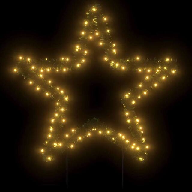 Berkfield Home Green Christmas Light Decoration with Spikes Star 115 LEDs 85 cm - image 1