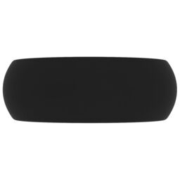 Berkfield Home Luxury Wash Basin Round Matt Black 40x15 cm Ceramic - thumbnail 4
