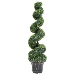 Berkfield Home Lush Artificial Boxwood Spiral Plant with Pot Green 117 cm - thumbnail 2