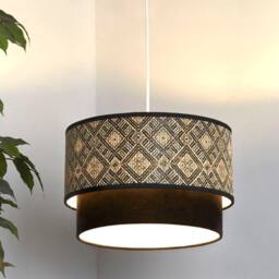 Lighting Collection TWO TIER EASY FIT SHADE in Cream
