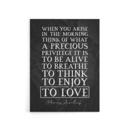 "Artery8 Inspirational Quote Marcus Aurelius Canvas Wall Art Print in Grey - Size: W18"" x H24""" - thumbnail 1