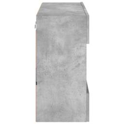 Berkfield Home TV Wall Cabinet with LED Lights Concrete Grey 78.5x30x60.5 cm - thumbnail 9
