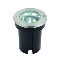 Netlighting Hoxton Outdoor Recessed Ground Light Warm White IP67 6W Matt Black Paint & Brushed Stainless Steel - thumbnail 2