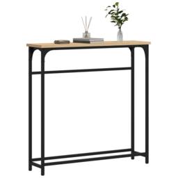 Berkfield Home Decorative Console Table Sonoma Oak 75x19.5x75 cm Engineered Wood in Brown