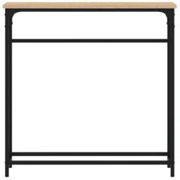 Berkfield Home Decorative Console Table Sonoma Oak 75x19.5x75 cm Engineered Wood in Brown - thumbnail 4