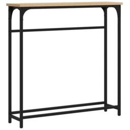 Berkfield Home Decorative Console Table Sonoma Oak 75x19.5x75 cm Engineered Wood in Brown - thumbnail 3