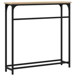 Berkfield Home Decorative Console Table Sonoma Oak 75x19.5x75 cm Engineered Wood in Brown - thumbnail 6
