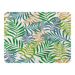 Benjamin Tate Design Green Tropical Palm Leaves Designer Blanket in Natural - Size: 120 cm x 150 cm - thumbnail 1