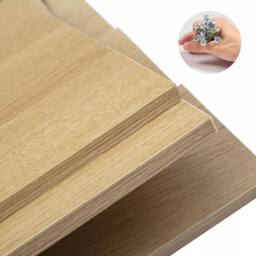 SPETLEK Wooden Computer Desk - Writing Table with Shelves in Light Brown - thumbnail 3
