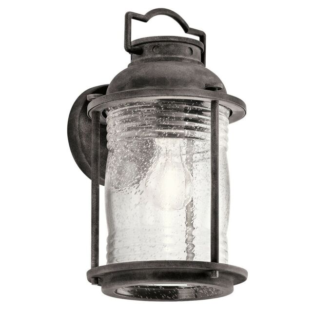 Loops Outdoor IP44 Wall Light Weathered Zinc LED E27 60W d01610