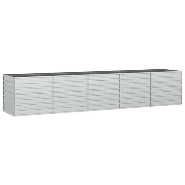 Berkfield Home Garden Raised Bed 400x80x77 cm Galvanized Steel Silver - Size: 400 x 80 x 77 cm - image 1