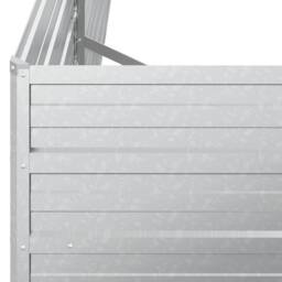 Berkfield Home Garden Raised Bed 400x80x77 cm Galvanized Steel Silver - Size: 400 x 80 x 77 cm - thumbnail 6