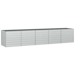 Berkfield Home Garden Raised Bed 400x80x77 cm Galvanized Steel Silver - Size: 400 x 80 x 77 cm