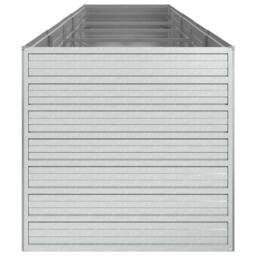 Berkfield Home Garden Raised Bed 400x80x77 cm Galvanized Steel Silver - Size: 400 x 80 x 77 cm - thumbnail 5
