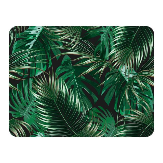 Benjamin Tate Design Tropical Leaves On Black Blanket in Natural - Size: 120 cm x 150 cm - image 1
