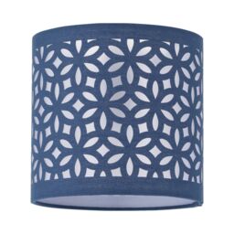 First Choice Lighting Navy Blue Laser Cut 15.5cm Table Lamp Shade - thumbnail 1