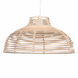 First Choice Lighting Set of 2 Katrina - Rattan Dome Pendant Lightshades in Natural - thumbnail 2