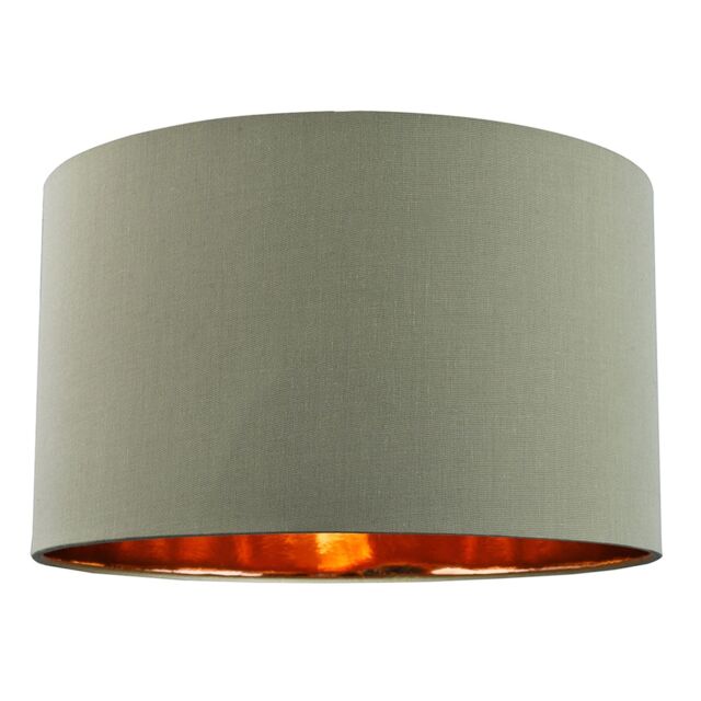Happy Homewares Contemporary Cotton Lamp/Light Shade with Shiny Paper Inner in Olive - Size: 20 inches - image 1
