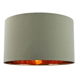 Happy Homewares Contemporary Cotton Lamp/Light Shade with Shiny Paper Inner in Olive - Size: 20 inches