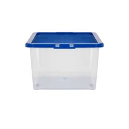 Wham Crystal 45L Clear Box & Stronger Lid PK5 in Blue - thumbnail 3