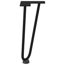 Berkfield Home Hairpin Table Legs 4 pcs Black 30 cm Solid Steel - thumbnail 6