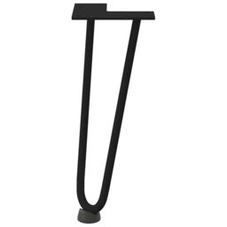 Berkfield Home Hairpin Table Legs 4 pcs Black 30 cm Solid Steel - thumbnail 5
