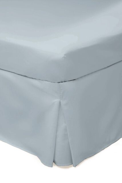Belledorm Easy Care 200 Thread Count Cotton Polyester Percale Platform Valance in Duck Egg Blue - Size: King - image 1